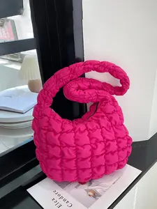 1pc Women's Fashionable Minimalist Casual Solid-Color Quilted Design Perfect for Daily Commuting, Shopping, and Outings Versatile Gift Option Convenient and Durable Essential Shoulder Bag for Fall/Winter Puffy Shoulder Bag Quilted Crossbody Bag