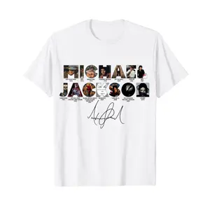 Premium 100%25 Cotton Michael Jackson Retro 90s Graphic Tee – Youth MJ King of Pop Tribute Shirt, Music Legend Top, Soft Lived-In Heavyweight Vintage Style Streetwear