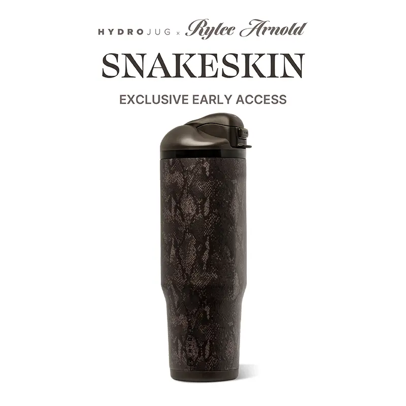 HydroJug Ease2o Water Bottle with Straw & Chug Lid, Stainless Steel, Vented Cap to Help Reduce Pressure, Water-Level Window, Cup Holder Friendly, Non-Slip Base Tumbler