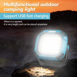 4000mAh Magnetic Work LightRechargeable with 4000 Lumen IP65Waterproof, 30H Runtime, 4 Brightness & 4Color Modes with Red SOS, Strong MagnetBase for Car Repair, Camping, Emergency 1PC