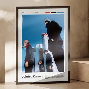 Jujutsu Kaisen Gojo Sensei And He Team Anime Poster, Satoru Gojo JJK Anime Manga Posters (NO FRAME) Modern Cool Design Decoration
