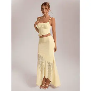 Lace Summer Dress 2 Piece Set – Vacation Dresses | Going Outfits | Tube Tops | Summer Dress | Country Concert Outfits | Women's Clothing | Sundress