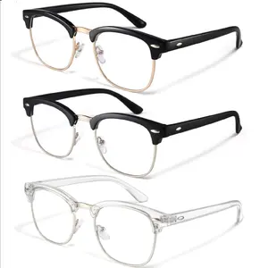 3 Pack Blue Light Blocking Glasses Women/Men,Retro Round Computer Glasses Anti Eye Strain/UV/Glare, Gaming Glasses