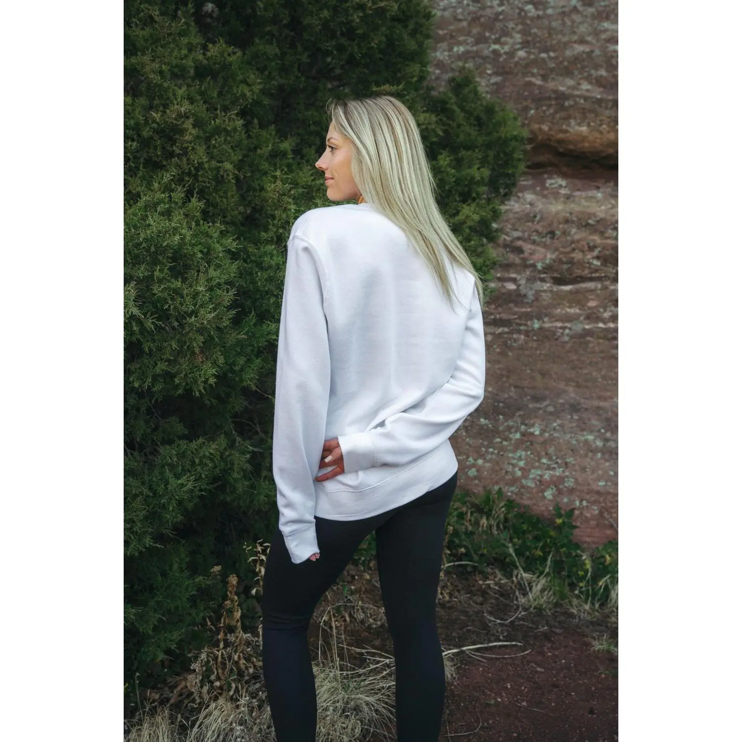 Solace Fleece Sweater - White
