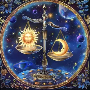 Sun & Moon Scale Pattern DIY Diamond Arts Colorful Painting Kit without Frame, DIY 5D Diamond Arts Colorful Painting Kit, Wall Art Decor for Home