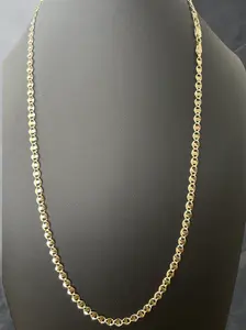 14K Gold Filled Mariner Link Chain Necklace | 24in 4mm High Polish