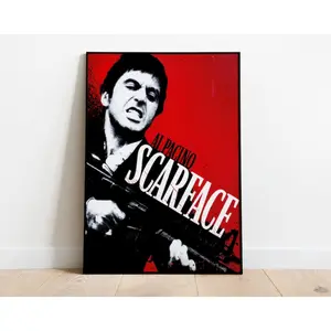 Scarface Movie Poster, High Quality Print, Al Pacino, Tony Montana, Home Decor, Classic Movie Poster 1983, Wall Art