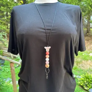 Silicone bead lanyard