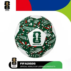 FIFA World Cup 26 Soccer Ball, Official Licensed Size 5 Mexico Talavera Design Match Ball, Durable All-Weather Training Football with Trophy Emblem, Soccer Fan Gift for Men Boys Kids
