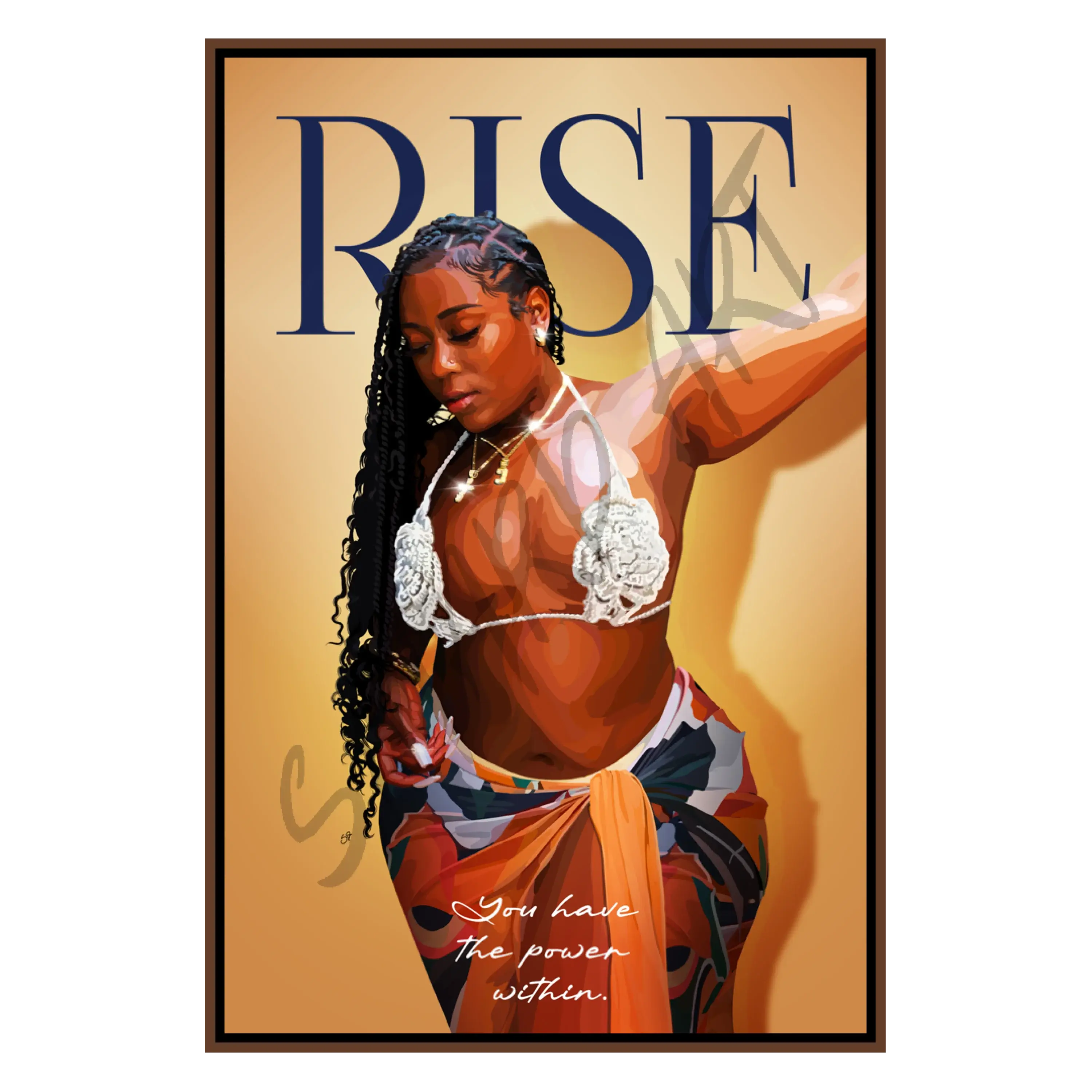 Rise - Smard Black Wall Art Print/ Canvas for Home /Office Decor