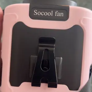 Socool Fan 10000mAh/14500mAh Power Bank, Portable Waist Fan Clip-on Wearable Belt Personal Fan, Rechargeable Battery Operated With Flashlight Hands-Free 40H/67H Cooling, USB Cooling Fan For Outdoor