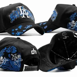 DANDY HATS X SAD BOYZ BLUE ANGELS COLLAB BLACK SNAPBACK HAT DANLASAD BLK