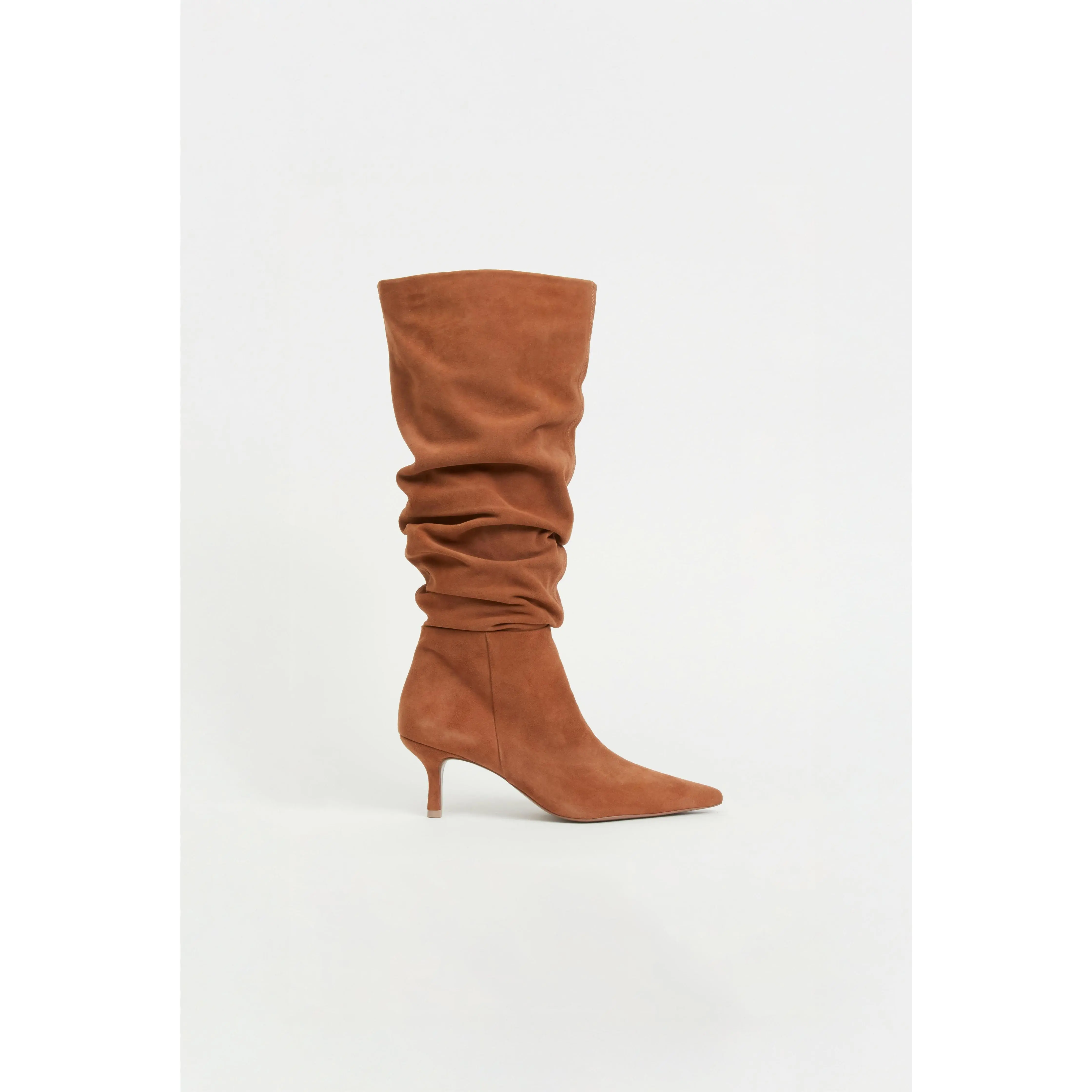 Jordi Suede Slouch Boot - Camel