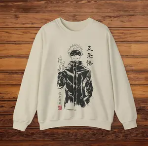 Anime Lover Gojo Sweatshirt Unisex Sweatshirt JJK Japanese Streetwear Anime Graphic Tee Anime Fans Sweatshirt Menswear Hoodie Sweaters Tops