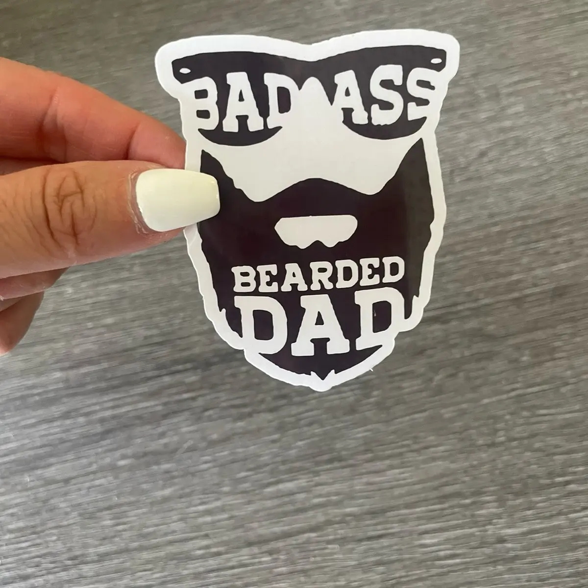 Badass bearded dad sticker