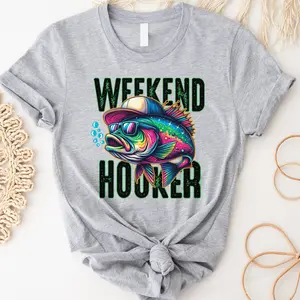Weekend Hooker Shirt Fishing Bass Fish Dad Gifts