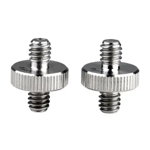 SmallRig 1/4" to 1/4" Male Screw Adapter, Double Head Stud Camera Screw, Tripod Screw Mount for Camera Cage Tripod, Pack of 2 - 828