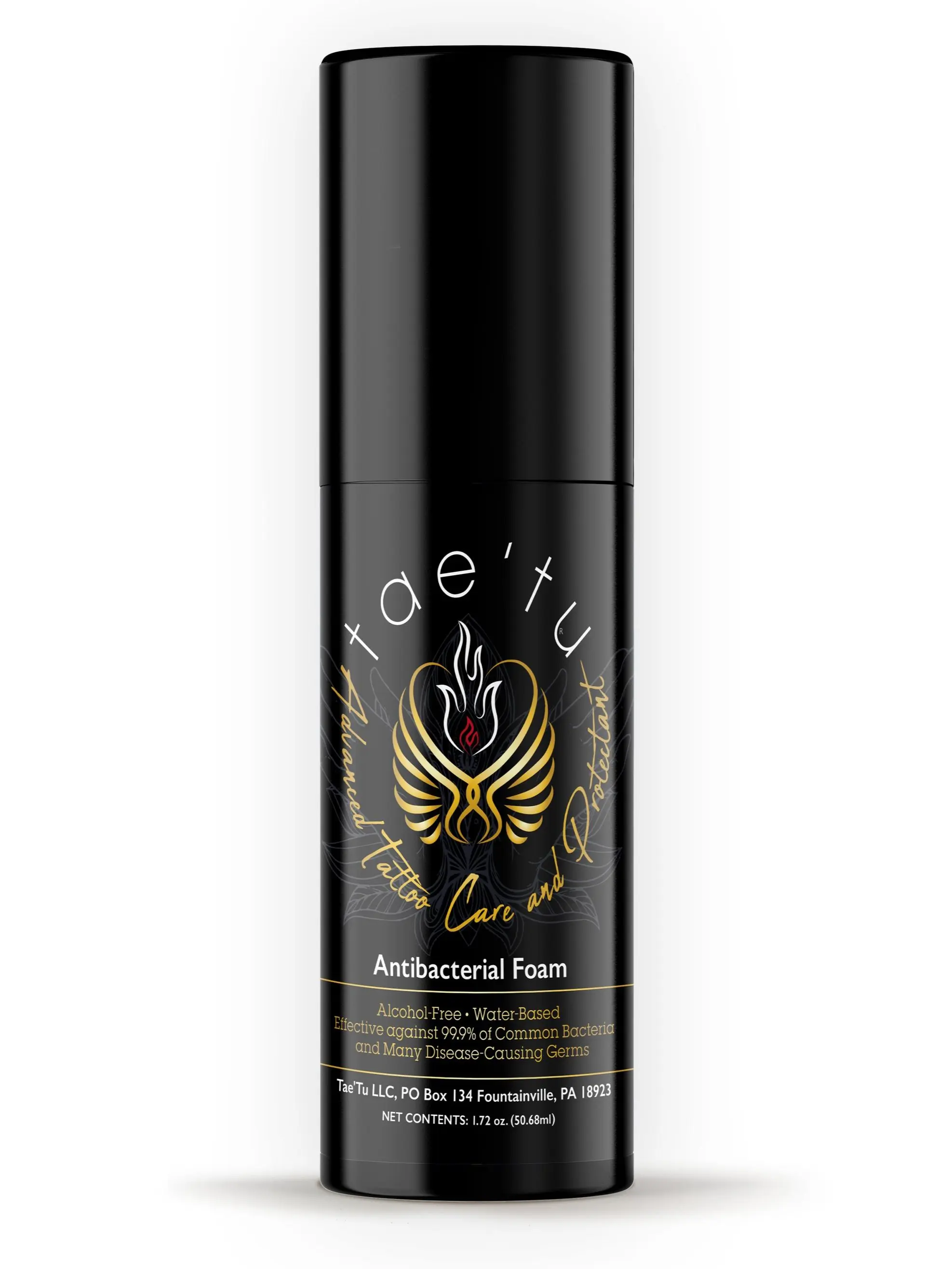 Tae'Tu Advanced Foaming Water-Based Tattoo Aftercare Balm - 2 Fluid Oz, FDA Registered, Unscented, Alcohol Free, Normal Skin, Cruelty Free, Antibacterial Moisturizer, After Piercing Healing Protector (Beauty & Personal Care)