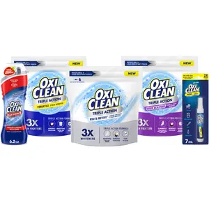 OxiClean Stock Up & Save: Triple Action Laundry Boosters + Stain Pre-Treater Gel Stick