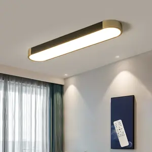 Garwarm Dimmable LED Ceiling Lights Modern Acrylic Linear LED Ceiling Lamp 2.3FT Semi Flush Mount Wraparound Shape Lighting Fixture with Remote Control for Kitchen Dining Living Room (36W/3000-6500K)