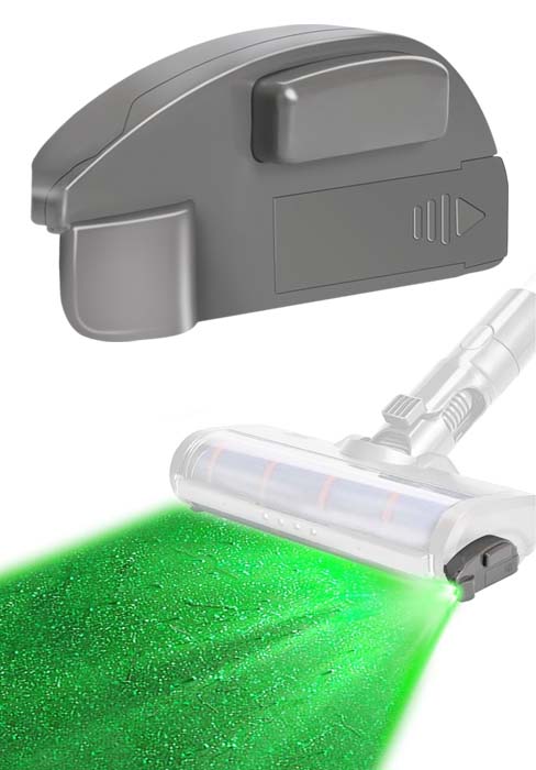 Rechargeable Vacuum Cleaner Dust Display Light, Green Light Attachment Compatible with Dyson Shark Bissell, Reveal Pet Fur Dog Cat Hair, Upgrade Vacuum Accessories Universal Lamp Rechargeable Vacuum Cleaner Dust Display Light, Green Light Attachment Compatible with Dyson Shark Bissell, Reveal Pet Fur Dog Cat Hair, Upgrade Vacuum Accessories Universal Lamp