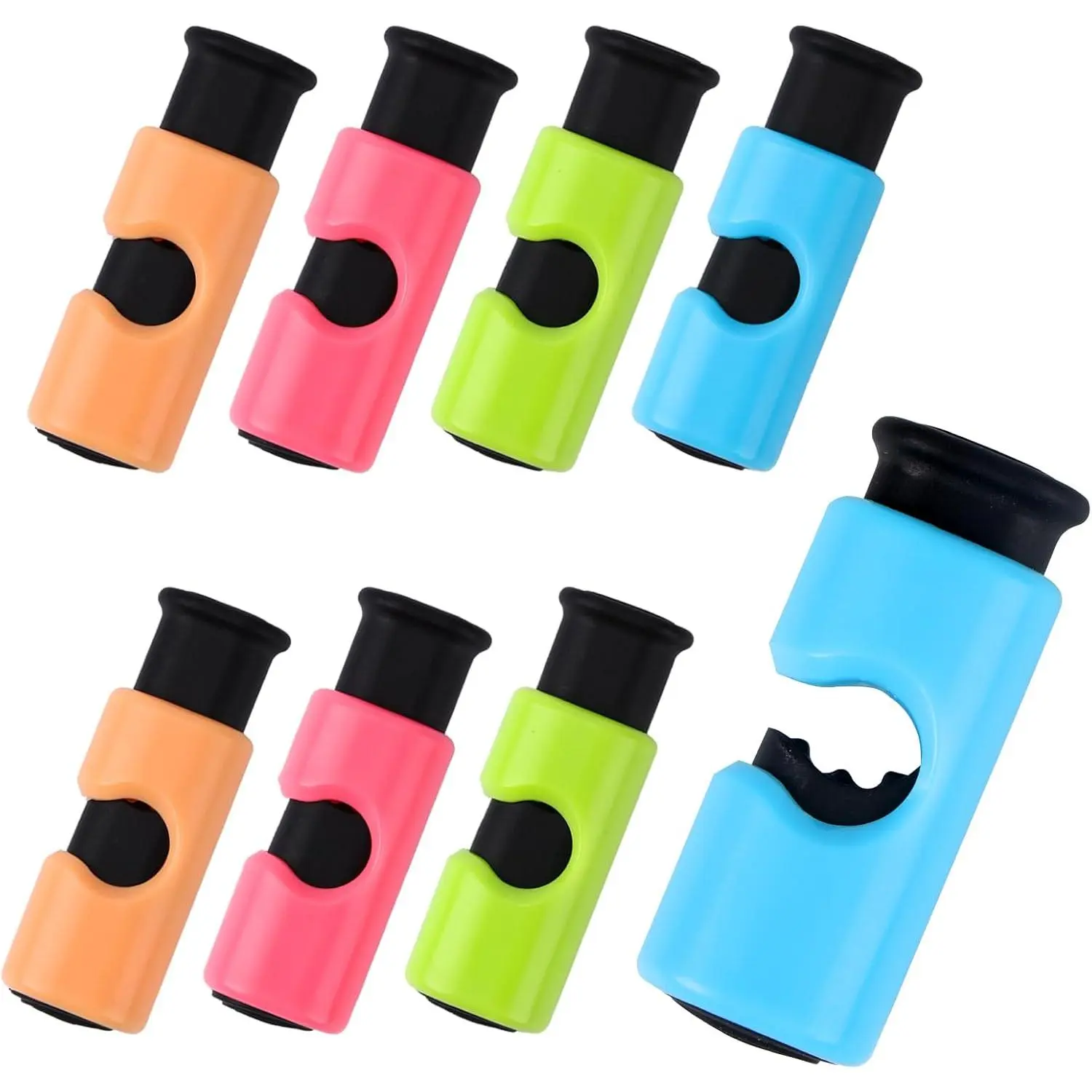 AmoreAngel Crafts 8 Pack Bread Bag Clips -- Squeeze & Lock  Bag Clips, Plastic Sealing Clips for Bread, Snacks, Chips -- Multi-Color, Easy Grip, Airtight Seal