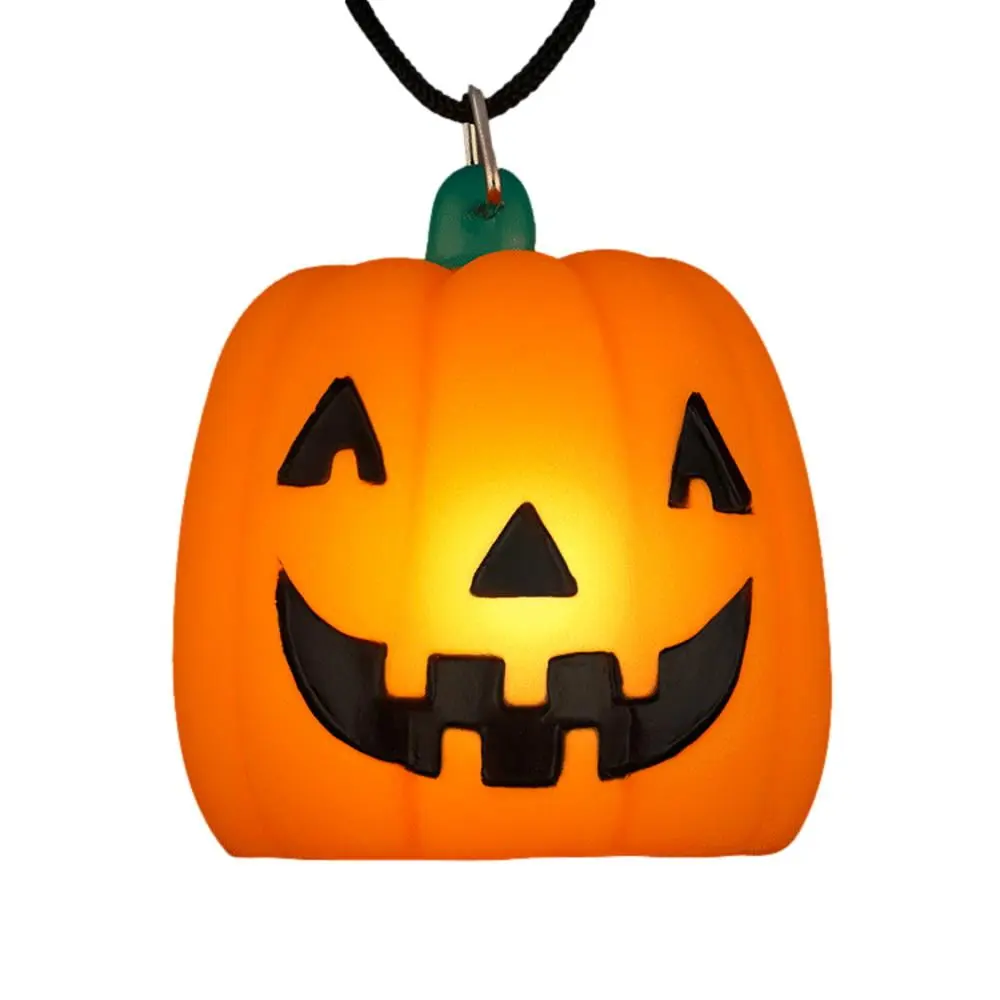 212 MAIN Light-Up Happy Pumpkin Charm Necklace with Black Cord, Trendy Charm Necklaces, Halloween Trick-or-Treat & Festive Party Gift Supply