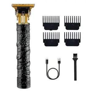 Electric Hair Clipper Set, 1 Set Including 1 Count Cordless Hair Clipper & 4 Counts Limit Comb & Cleaning Brush & Charging Cable, Hair Styling Tools,Electrical Gadgets