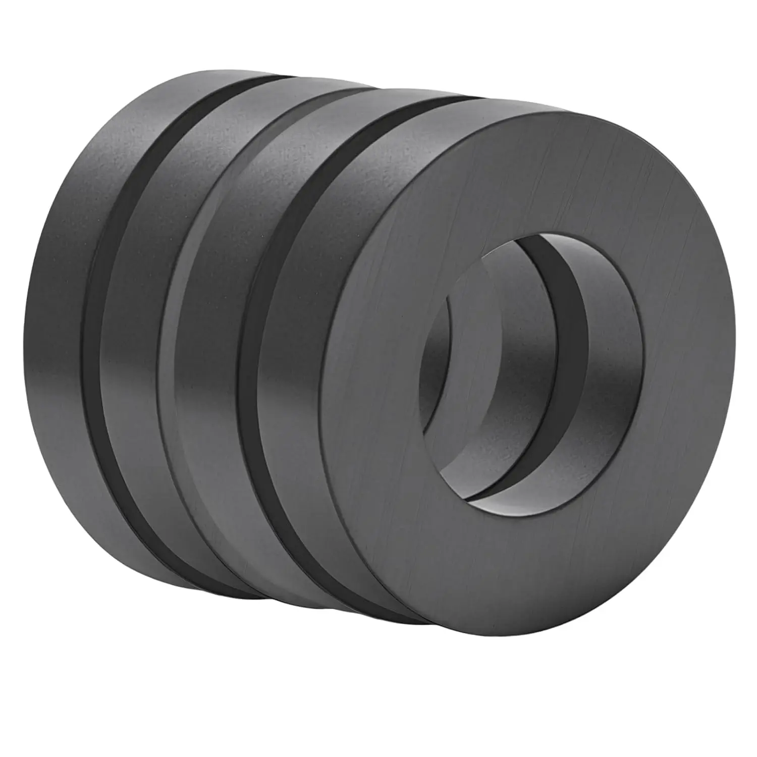 Large Magnet - Grade 10 Big Magnets Heavy Duty, OD60 x ID32 x 10mm Strong Round Magnets for Industry Science, School (4),
