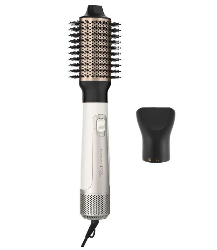 Remington Shine Therapy Hair Dryer Brush 2.4” Oval Hot Air Brush Keratin Argan Oil Ionic Anti-Frizz Ceramic Volumizer 1100W Blowout Styler for Smooth Frizz-Free Salon Hair