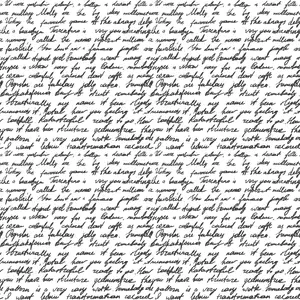 Vintage Handwriting Pattern 15 Quilting Cotton Fabric