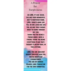 A Prayer for Forgiveness