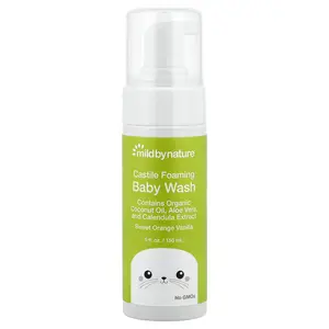 Mild By Nature Foaming Castile Baby Wash, Sweet Orange Vanilla, 5 fl oz (148 ml)