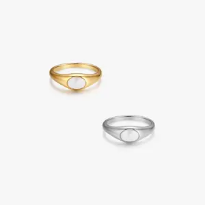 Denise Mother of Pearl Signet RIng