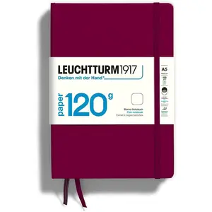 Special Edition  Medium A5 Plain Hardcover Notebook (Port Red)  203 Numbered Pages with 120gsm Paper