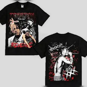 Vintage 90s Bootleg Style Xxxtentacion 2 Side TShirt 90s Rap Tee Unisex Cotton Shirts Daily Fit Cotton T-Shirt Unisex Fa All Fit Tee Style