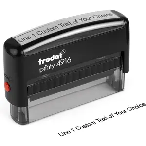 Custom Text Office Stamp Short or Long 20 Font Choices Multiple Color Options Up to 8 Lines of Text Perfect for Personal or Professional Use (1-Line, Long)