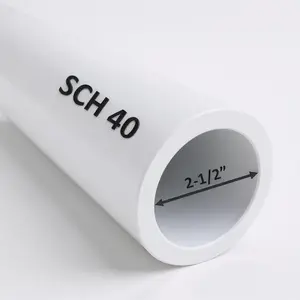 2-1/2" Schedule 40 PVC Pipe – Custom Cut Lengths (1FT to 8FT)