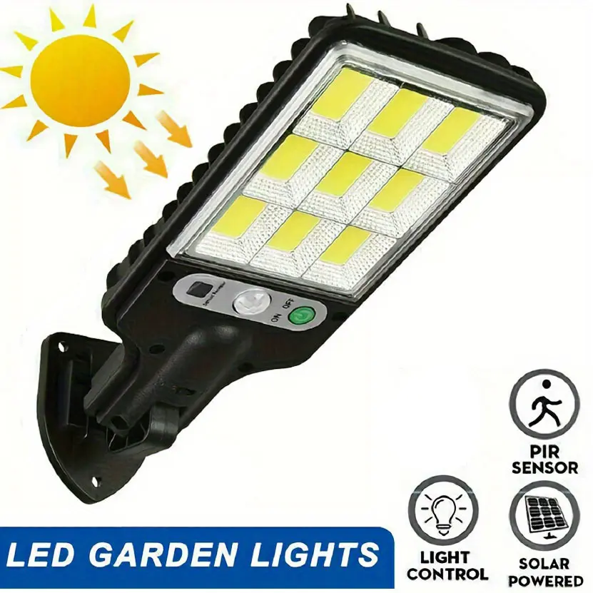 Adjustable Solar Street Light IP44 Waterproof Motion Sensor Light  LED Security Lamp for Driveway & Garden