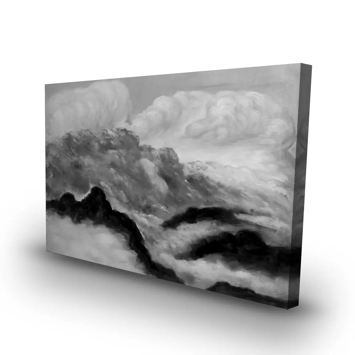 212 MAIN Durable Modern Abstract Design Grey Clouds Landscape Canvas Print, 24x36 in, Decorative Contemporary Art for Bedroom, Home & Office Wall Decor, Indoors