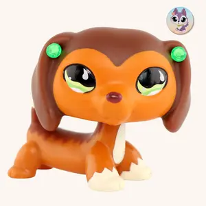 Miniature Cat and Dog Figures Pet compitable with LPS Collection PVC Kids Gift Toyset Animals