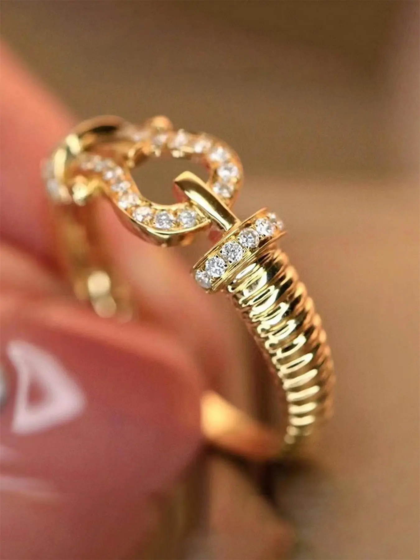 Fashion Artificial Zircon Decorated Ring, Adjustable Ring, Fashion Jewelry for Party, Daily Clothing Decor, Trendy All-match & Exquisite Jewelry for Birthday Gift, Elegant Rhinestone Ring, Elegant Casual Ring, Sparkling Rings