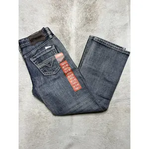 Rock and roll medium vintage relaxed fit flat seam straight Leg Jeans(Sheet)