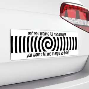 Oh You Wanna Let Me Merge Funny Gen Z Meme Car Magnet, car sticker funny, meme car sticker, cute Car magnet.