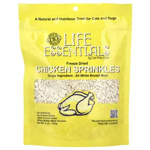 Cat-Man-Doo Life Essentials, Freeze Dried Chicken Sprinkles, For Cats and Dogs, 5 oz (142 g)