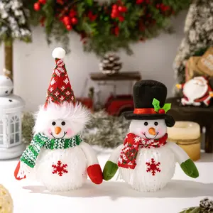 Christmas Gift Label Sticker,Light-Up Snowman Dolls for Christmas - Festive Figurines with Snowflakes, Ideal Children's Holiday Gifts