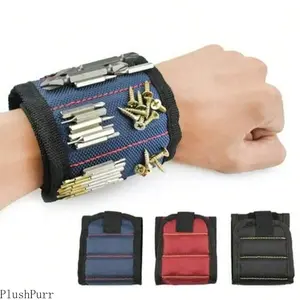 Magnetic Wristband, Magnetic Wrist Band Tool Holder with Strong Magnets Holds Screws Nails Drill Bit Organizer, Tool Organizer Bag, Tool Kit, Industrial, Heavy Duty