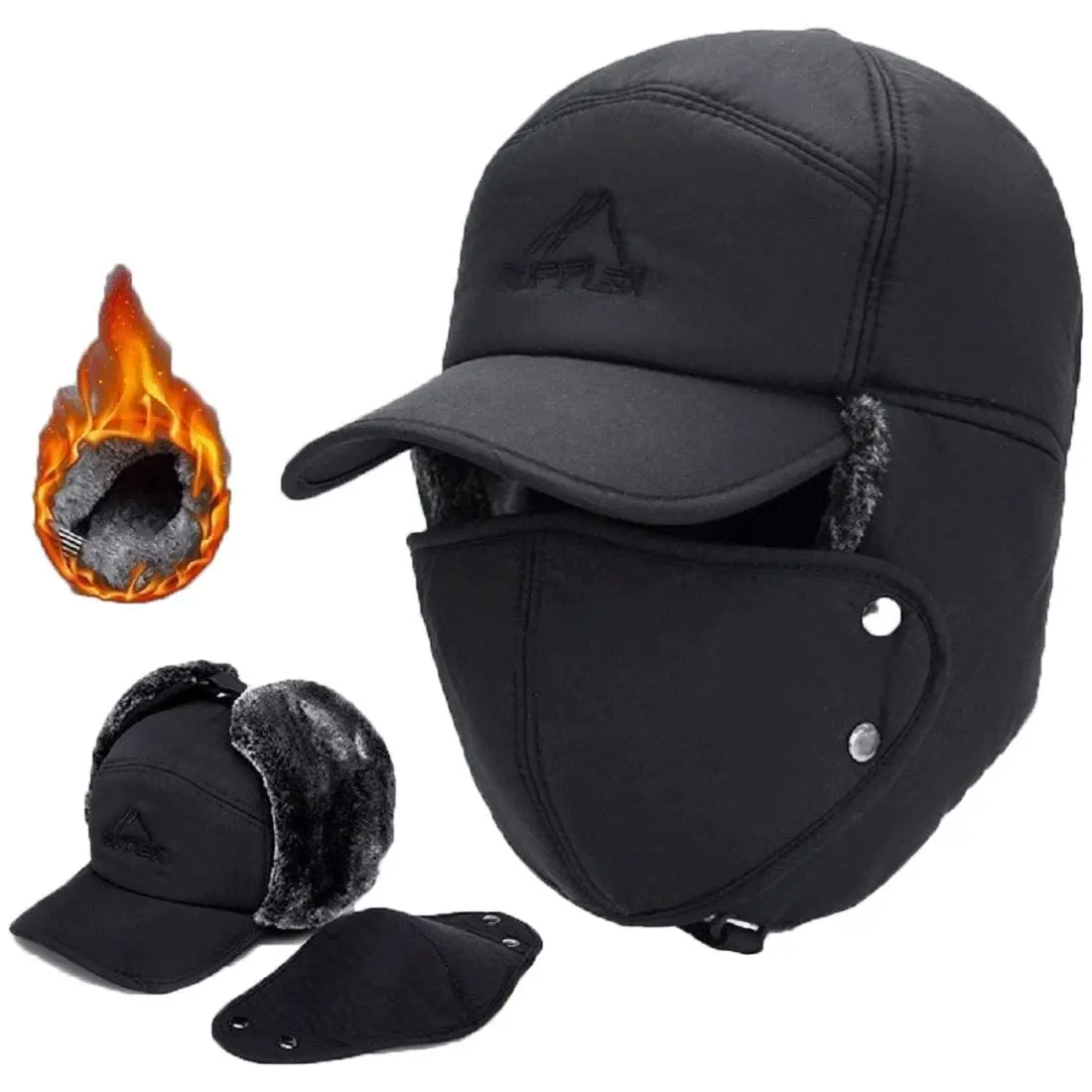 Arctic Expedition Hat for Outdoor Enthusiasts Thermal Insulated Cap with Ear Coverage Unisex Winter Gear for Skiing, Hunting, Fishing Windproof Warm