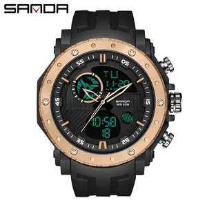 Sporty Waterproof Watch, Men's Sportive Digital Watch, Fashionable Digital Watch with Luminous Dial & Alarm & Date Display Function, Waterproof Watch for Men with Box
