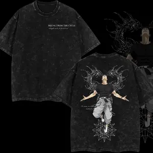 [Eclipse] Toji Fushiguro Jujutsu Kaisen Vintage Unisex Oversize Anime Manga Acid Washed Lightweight Cotton T-shirt, Anime Merch, Gift For Anime Fan, Weeaboo